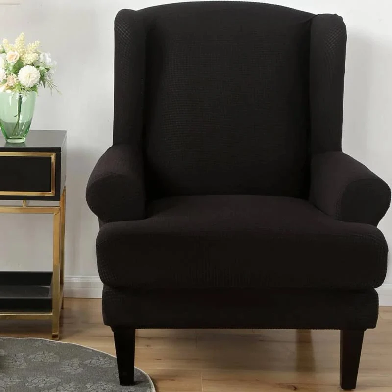 Housse Pour Fauteuil Crapaud Jacquard Noir