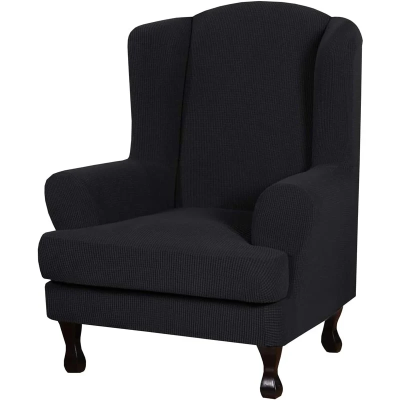Housse Pour Fauteuil Crapaud Jacquard Noir