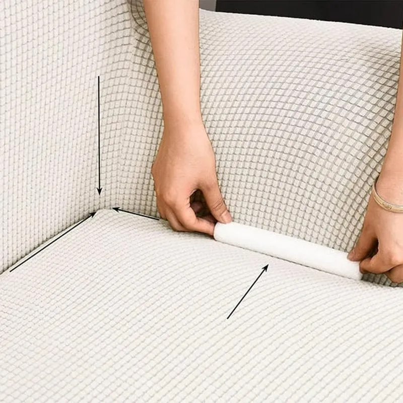 Housse Pour Fauteuil Crapaud Jacquard Blanc