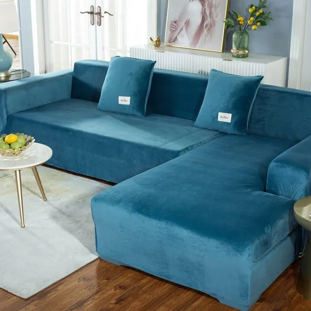 Housse de Canapé d'Angle Turquoise