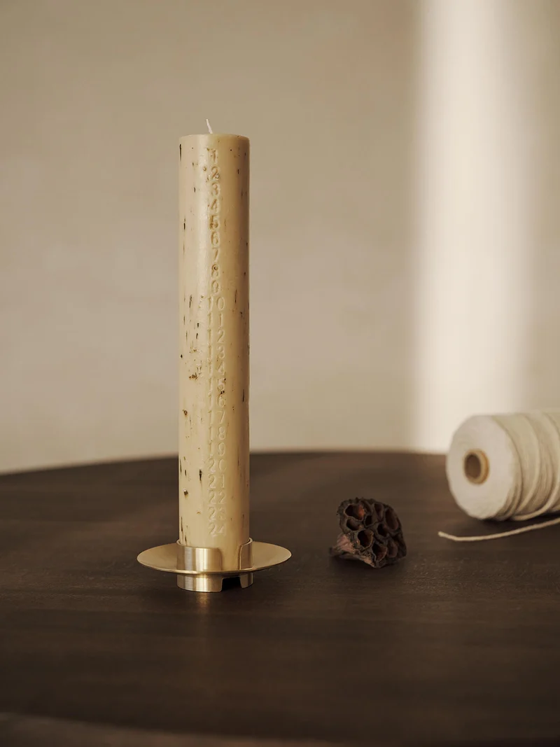 Block Candle Holder - Brass