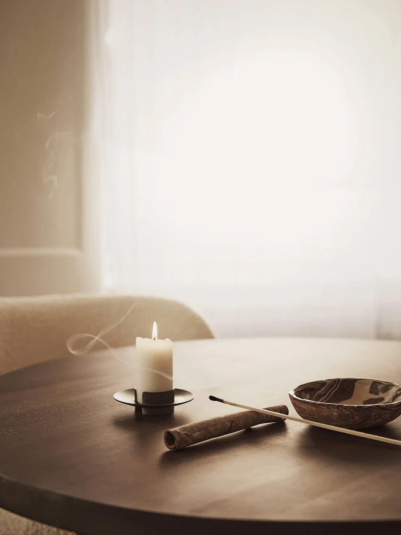 Block Candle Holder - Brass