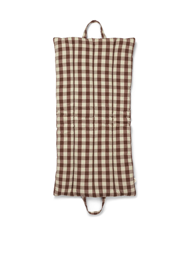 Bothy Check Folding Mat - Cinnamon/Grey Green