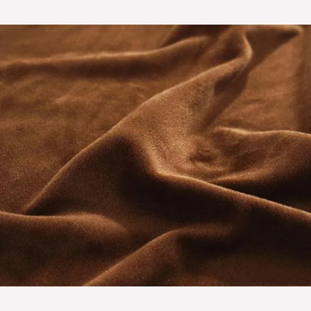 Housse de Canapé d'Angle Velours Marron
