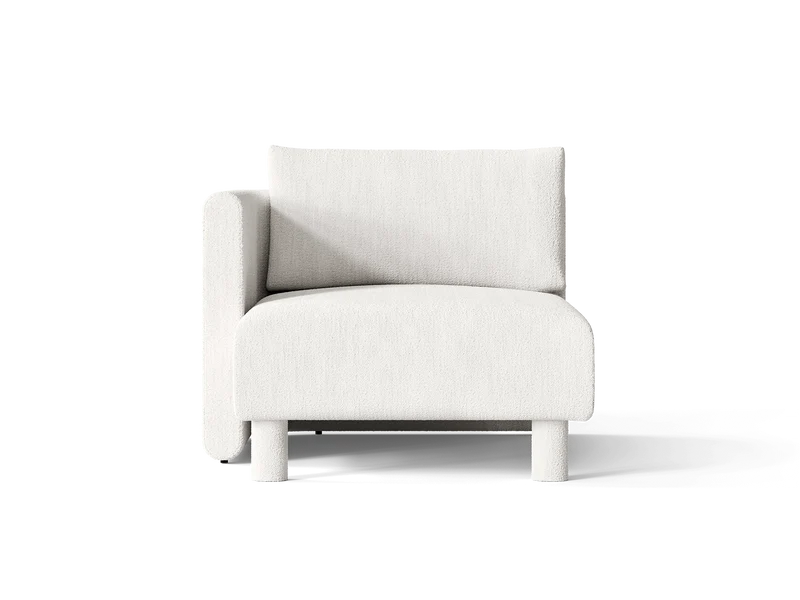 Dase Sofa Chaise Longue Left - Bouclé - Off-white