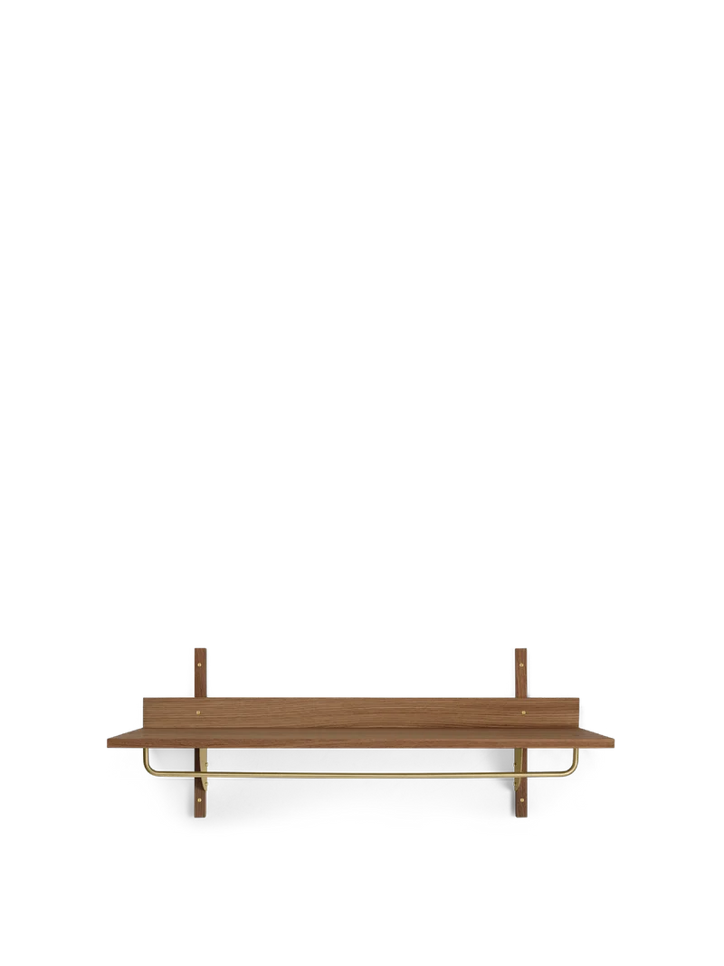 Sector Rack Shelf - Smoked Oak/Brass