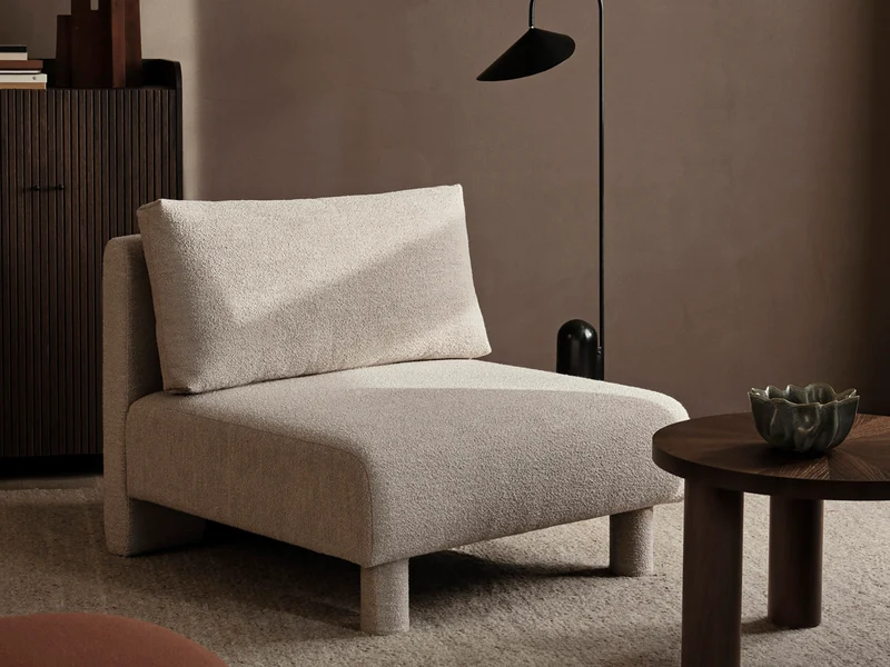 Dase Sofa Center - Soft Bouclé - Natural