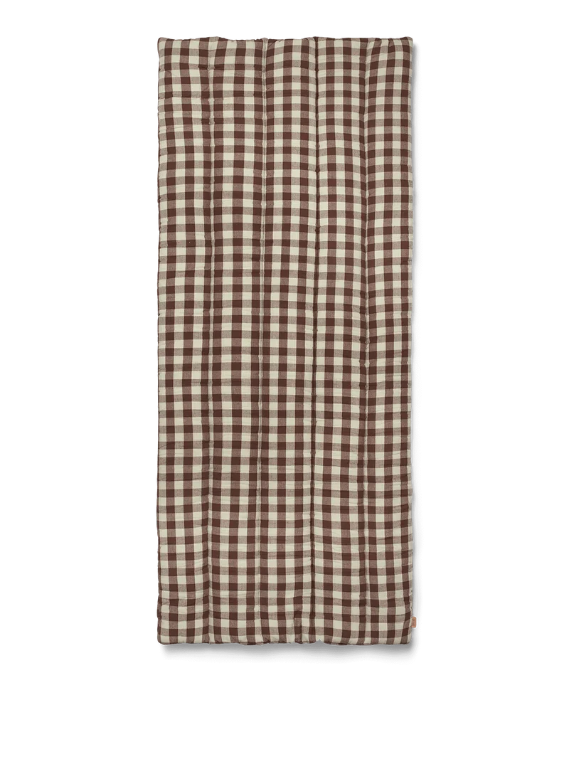 Bothy Check Quilted Mattress - Cinnamon/Grey Green