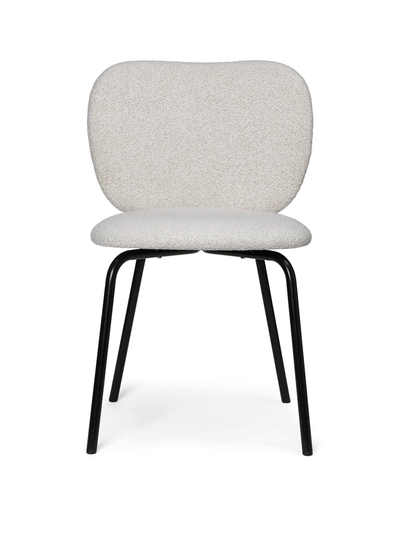 Rico Chair - Black - Soft Bouclé - Off-White/Sand