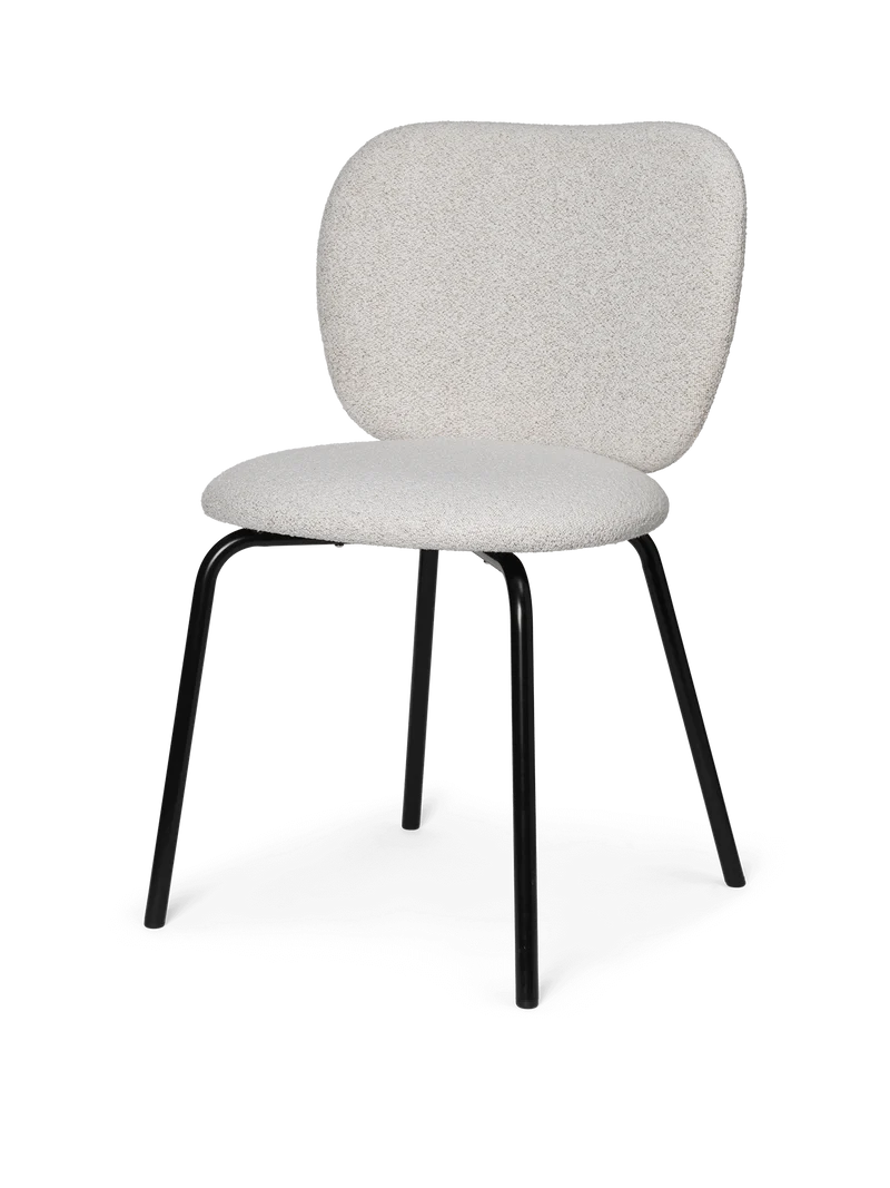 Rico Chair - Black - Soft Bouclé - Off-White/Sand