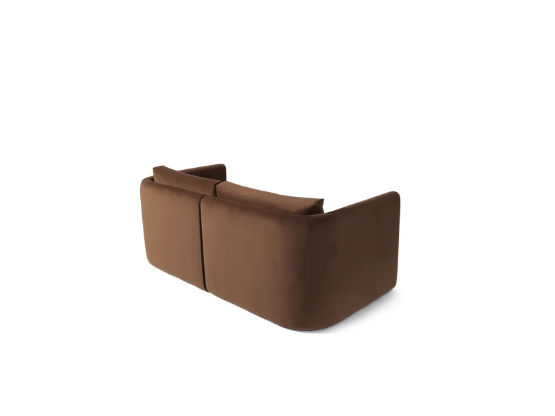 Dase Sofa Armrest Left - Rich Velvet - Soft Brown
