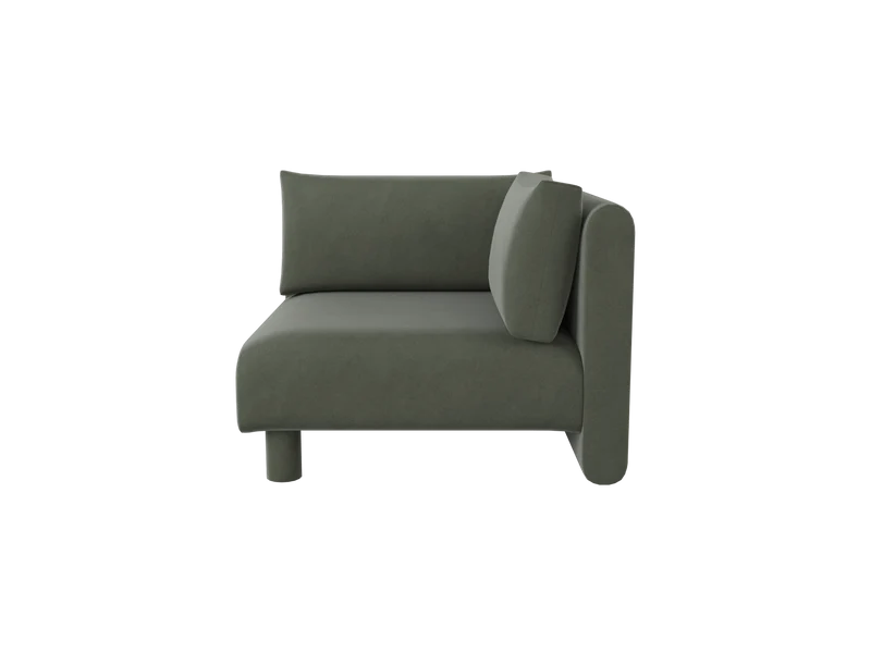Dase Sofa Corner - Rich Velvet - Pine