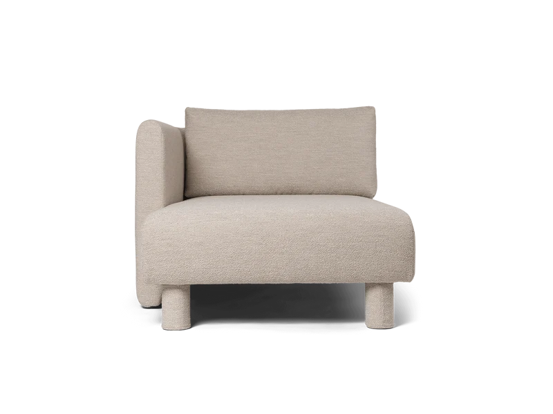 Dase Sofa Chaise Longue Left - Soft Bouclé - Natural