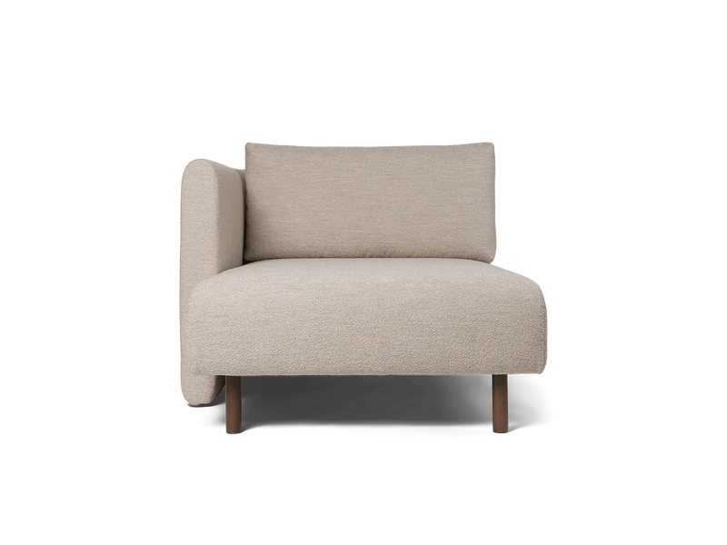 Dase Sofa Chaise Longue Left - Soft Bouclé - Natural