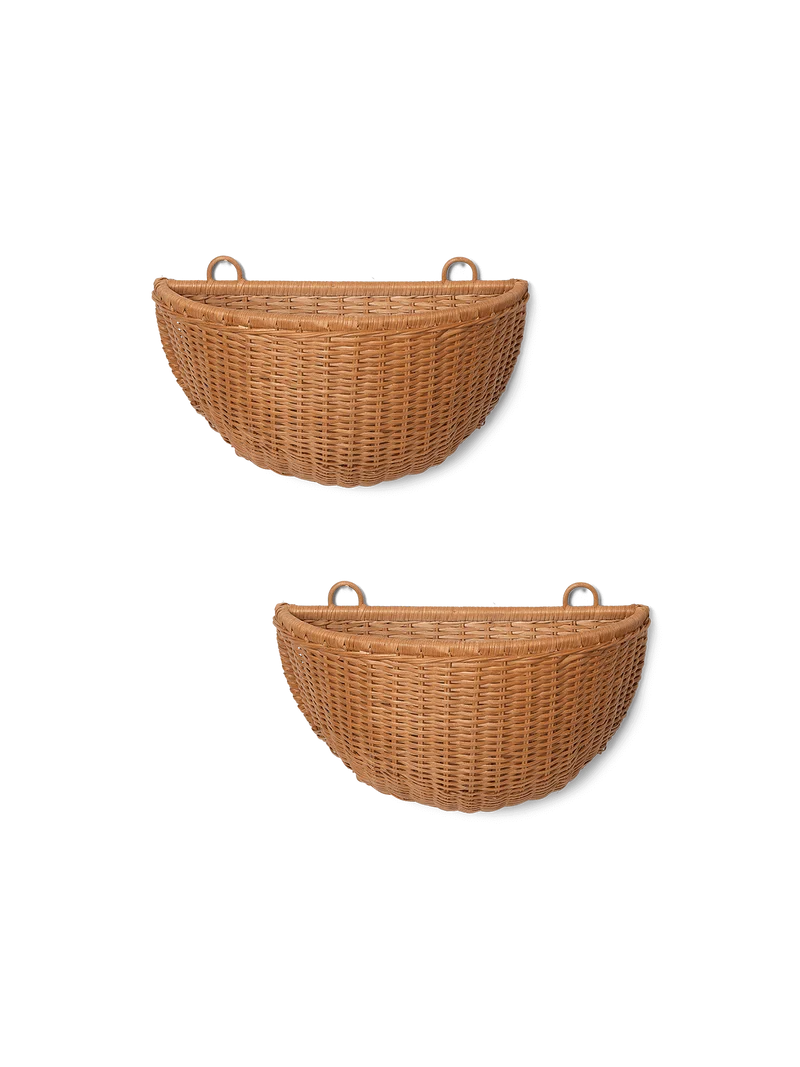 Braided Wall Pockets - Set of 2 - Natural