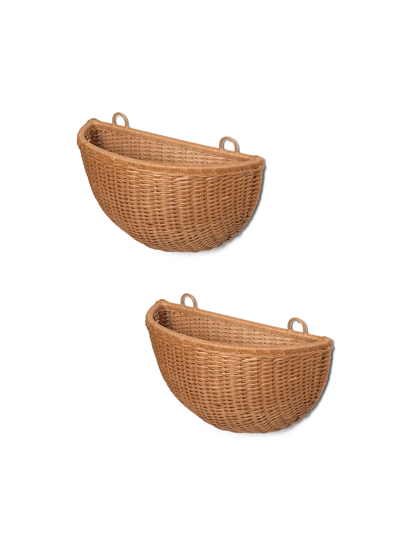 Braided Wall Pockets - Set of 2 - Natural