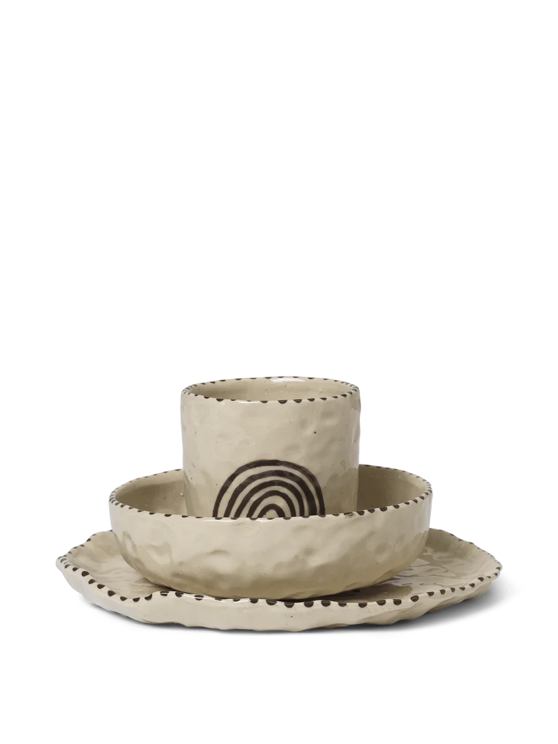 Naive Ceramic Set - Red Brown