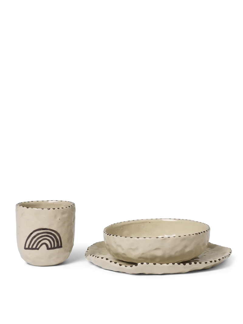 Naive Ceramic Set - Red Brown