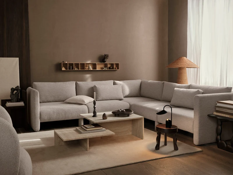 Dase Sofa Armrest Right - Soft Bouclé - Natural