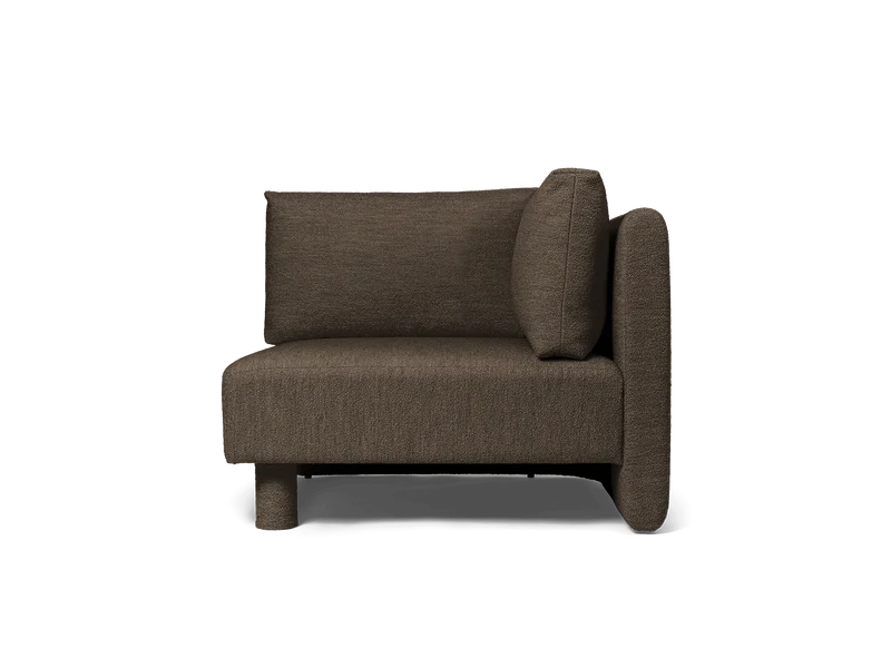Dase Sofa Corner - Soft Bouclé - Dark Brown