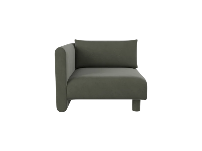 Dase Sofa Armrest Left - Rich Velvet - Pine