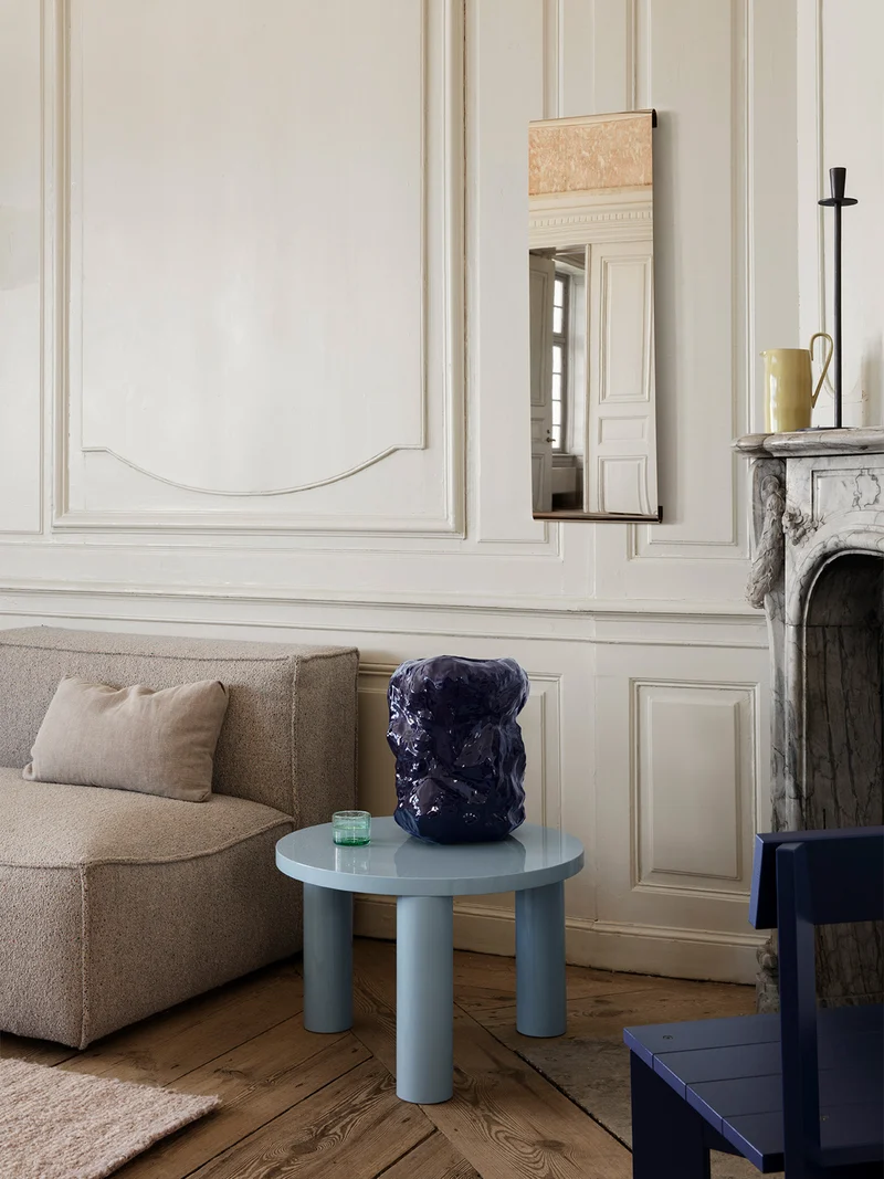 Post Coffee Table - Small - Ice Blue
