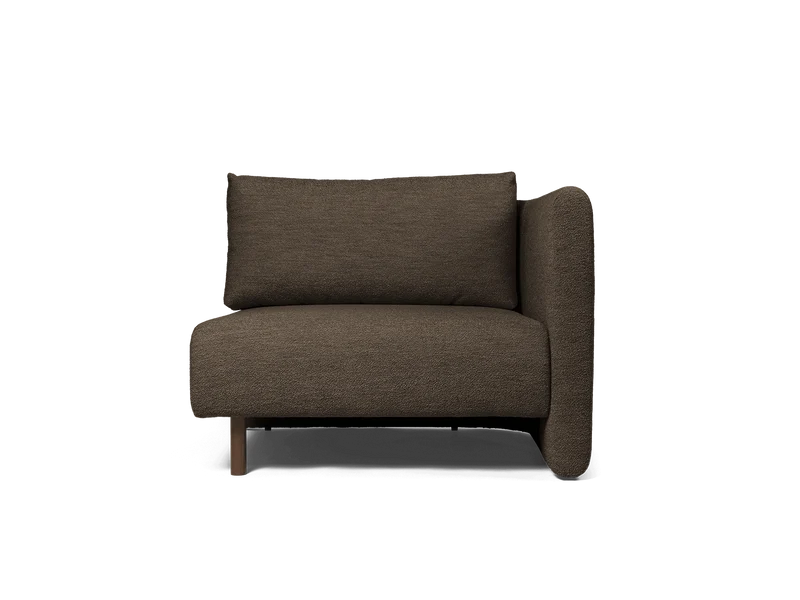 Dase Sofa Armrest Right - Soft Bouclé - Dark Brown