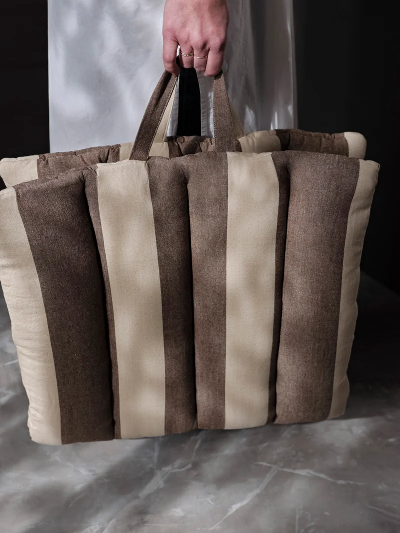 Strand Folding Mat - Carob Brown/Parchment