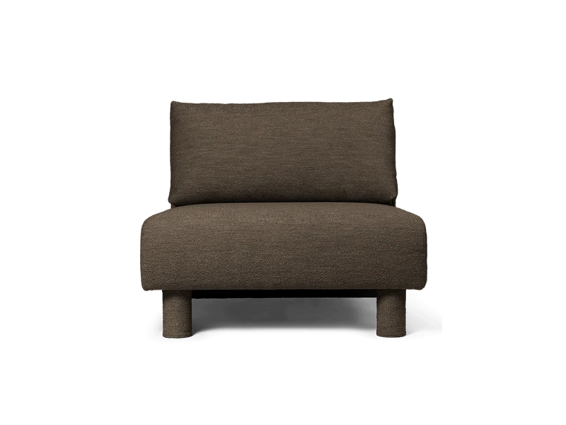 Dase Sofa Center - Soft Bouclé - Dark Brown