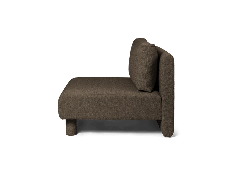Dase Sofa Center - Soft Bouclé - Dark Brown