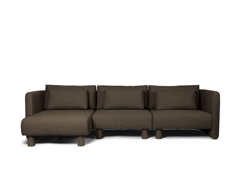 Dase Sofa Center - Soft Bouclé - Dark Brown