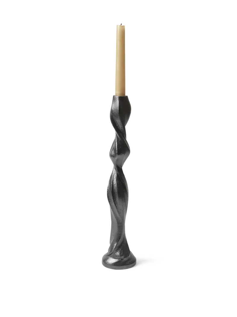 Gale Candle Holder - Large - Blackened Aluminium