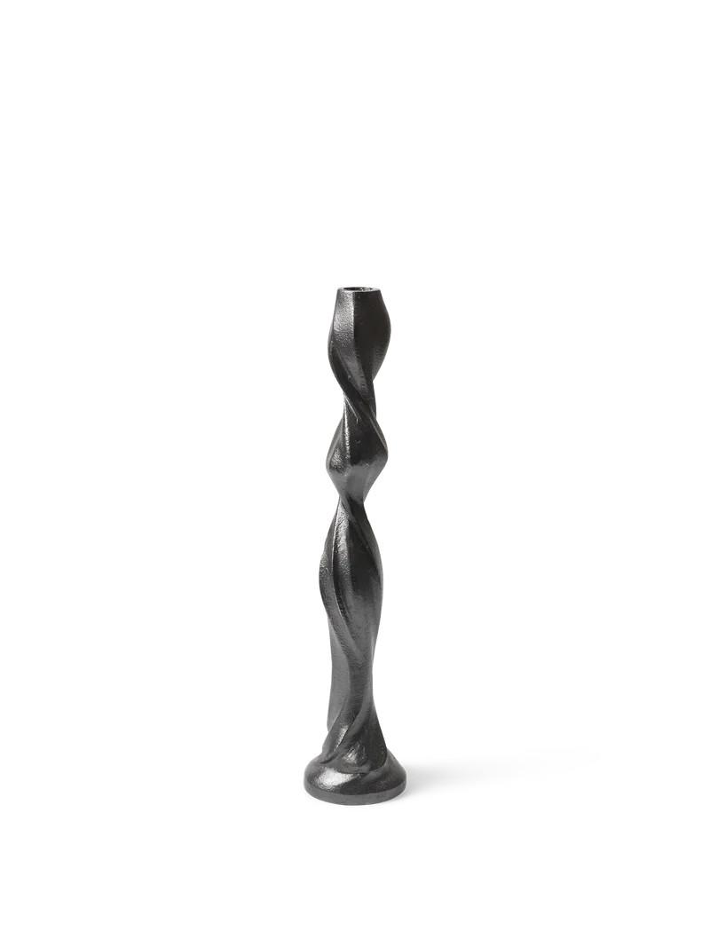 Gale Candle Holder - Large - Blackened Aluminium