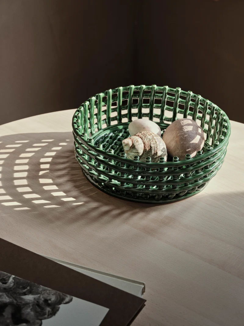 Ceramic Centrepiece - Emerald Green