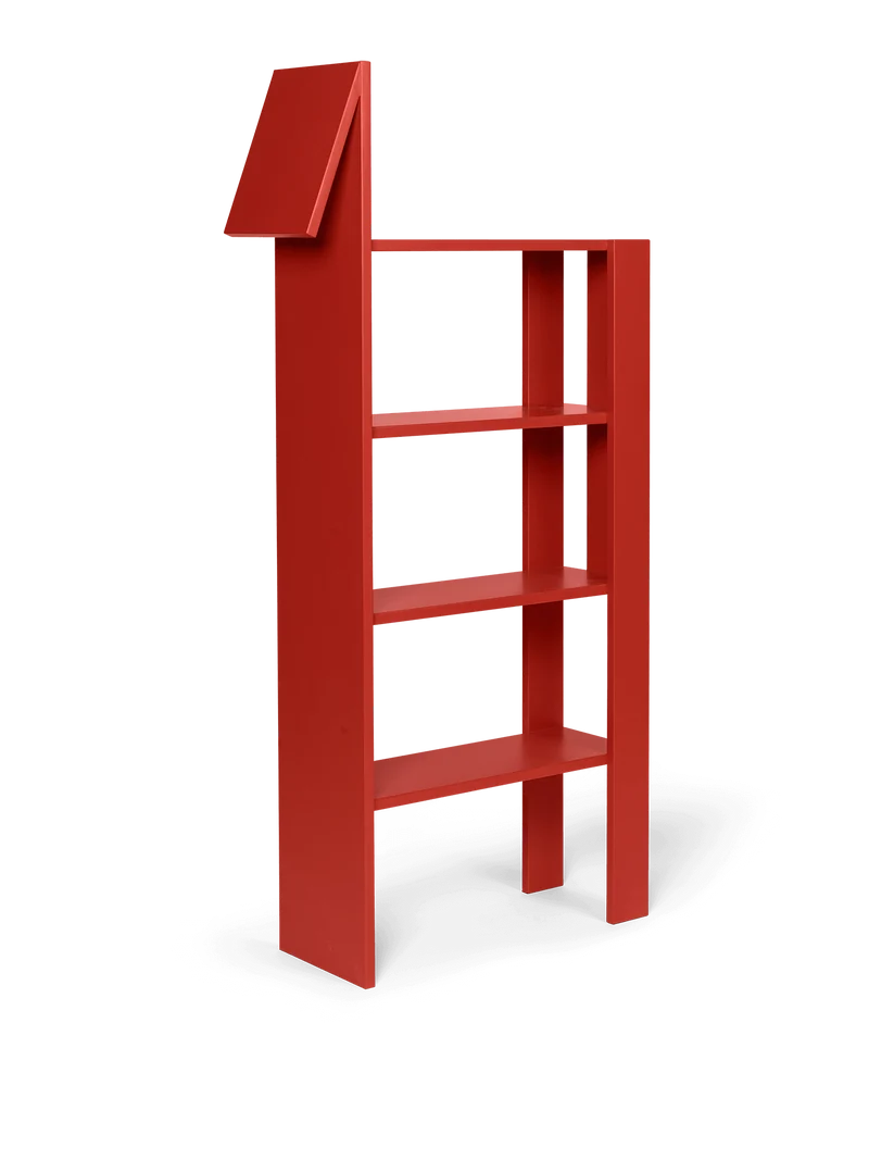 Giraffe Bookcase - Poppy Red
