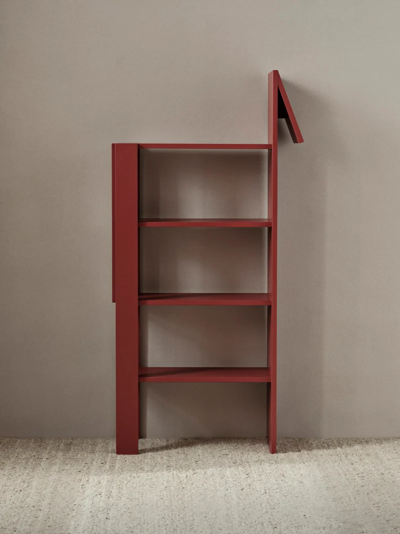 Giraffe Bookcase - Poppy Red
