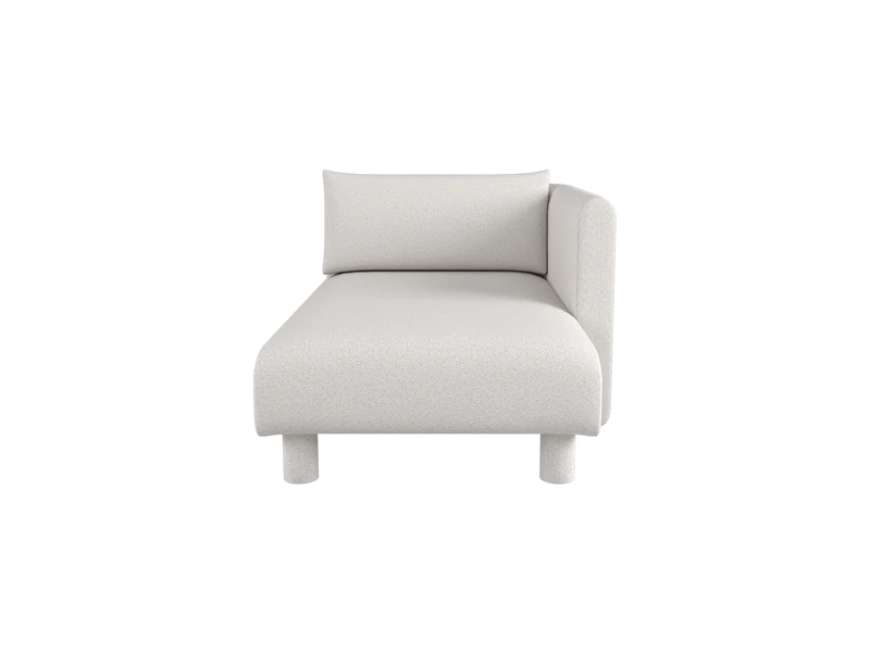 Dase Sofa Chaise Longue Right - Soft Bouclé - Off-white/Sand