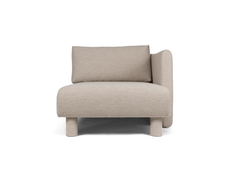 Dase Sofa Chaise Longue Right - Soft Bouclé - Natural