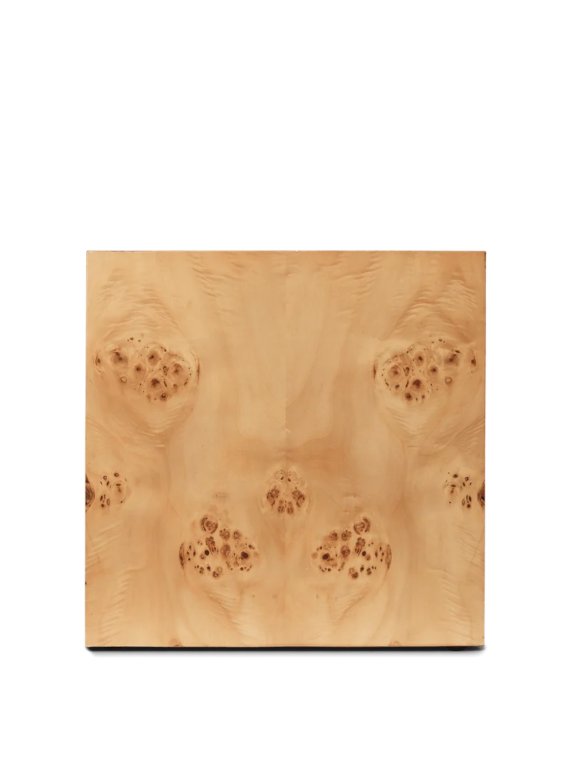 Burl Cube Side Table - Natural
