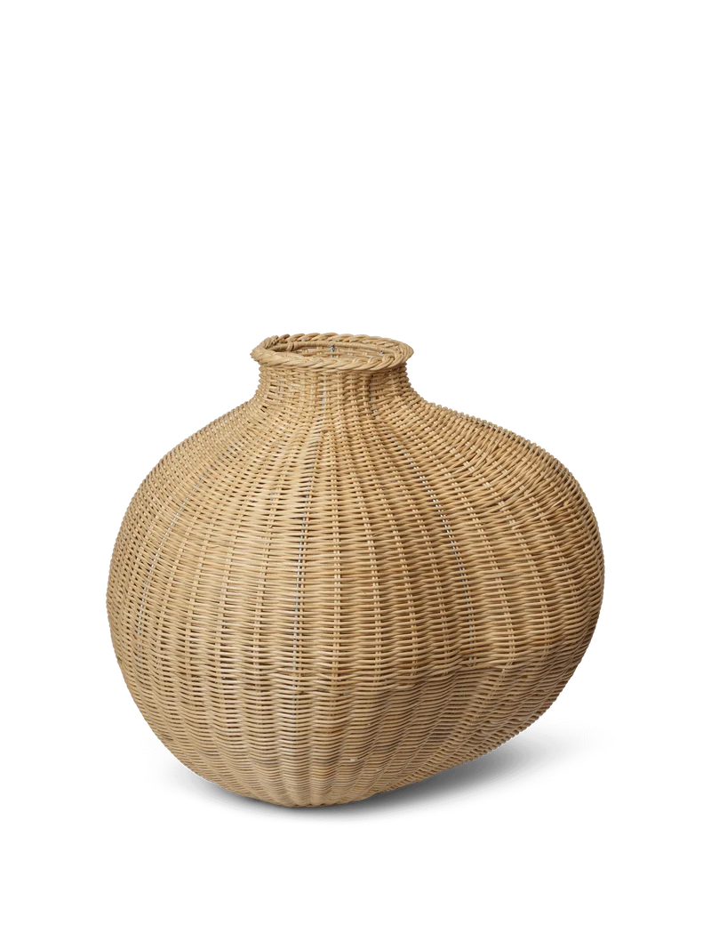 Bola Braided Floor Vase - Natural