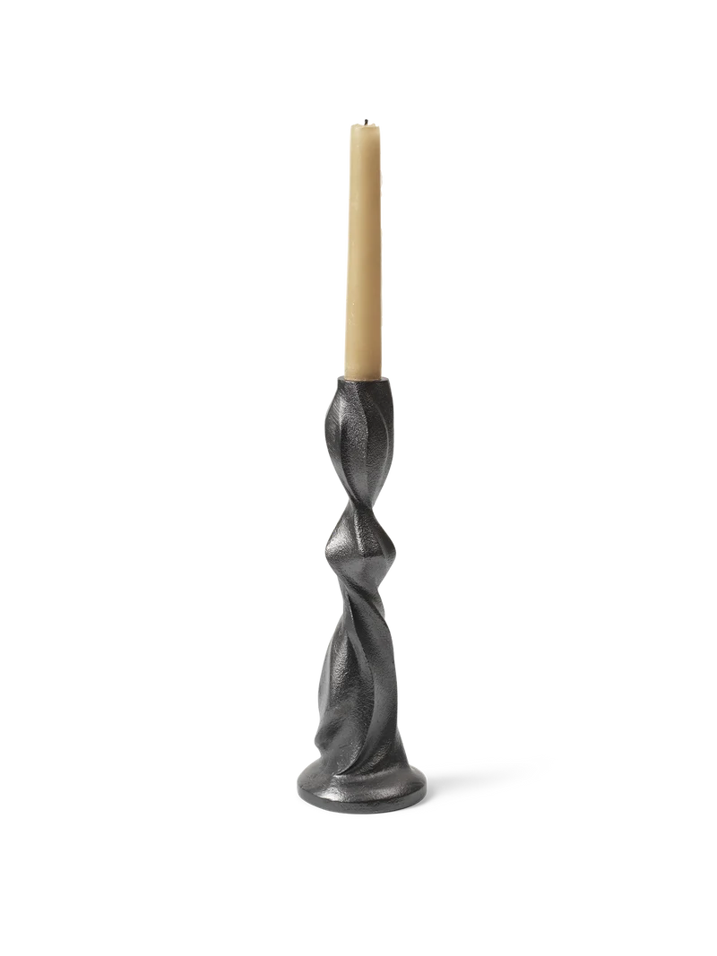 Gale Candle Holder - Medium - Blackened Aluminium