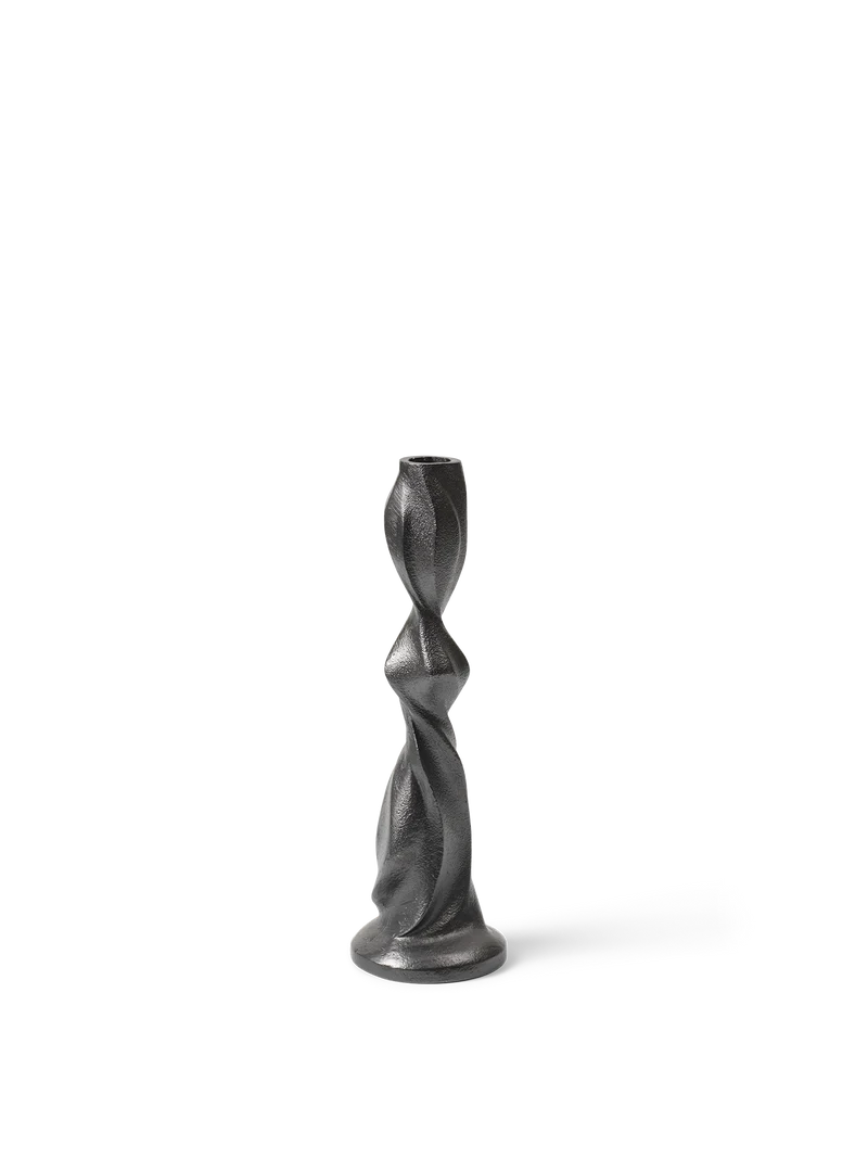 Gale Candle Holder - Medium - Blackened Aluminium