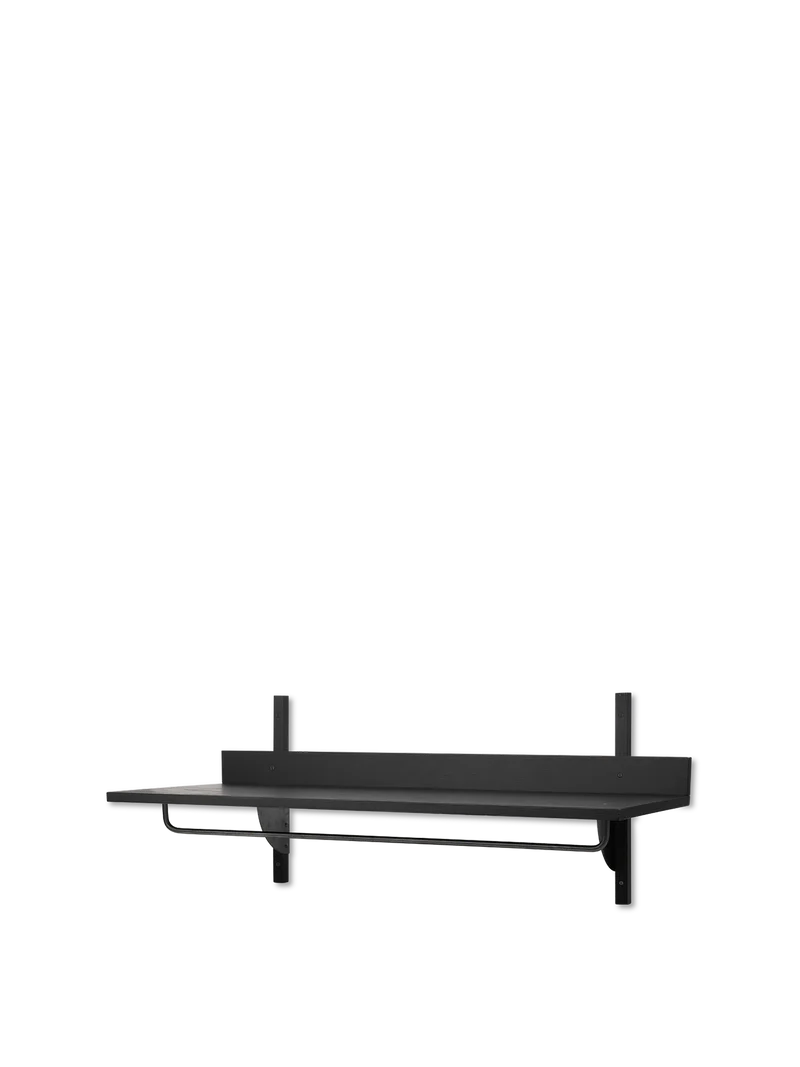 Sector Rack Shelf - Black Ash/Black Brass