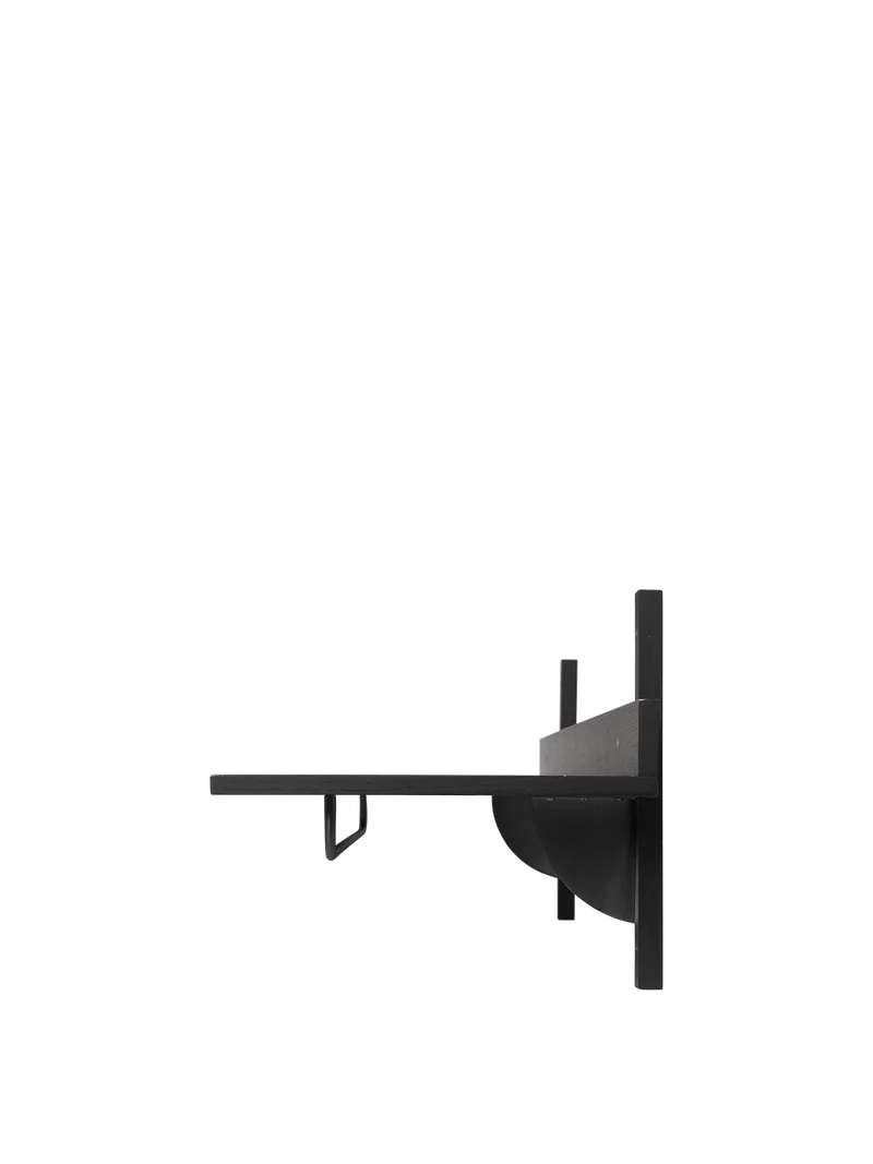 Sector Rack Shelf - Black Ash/Black Brass