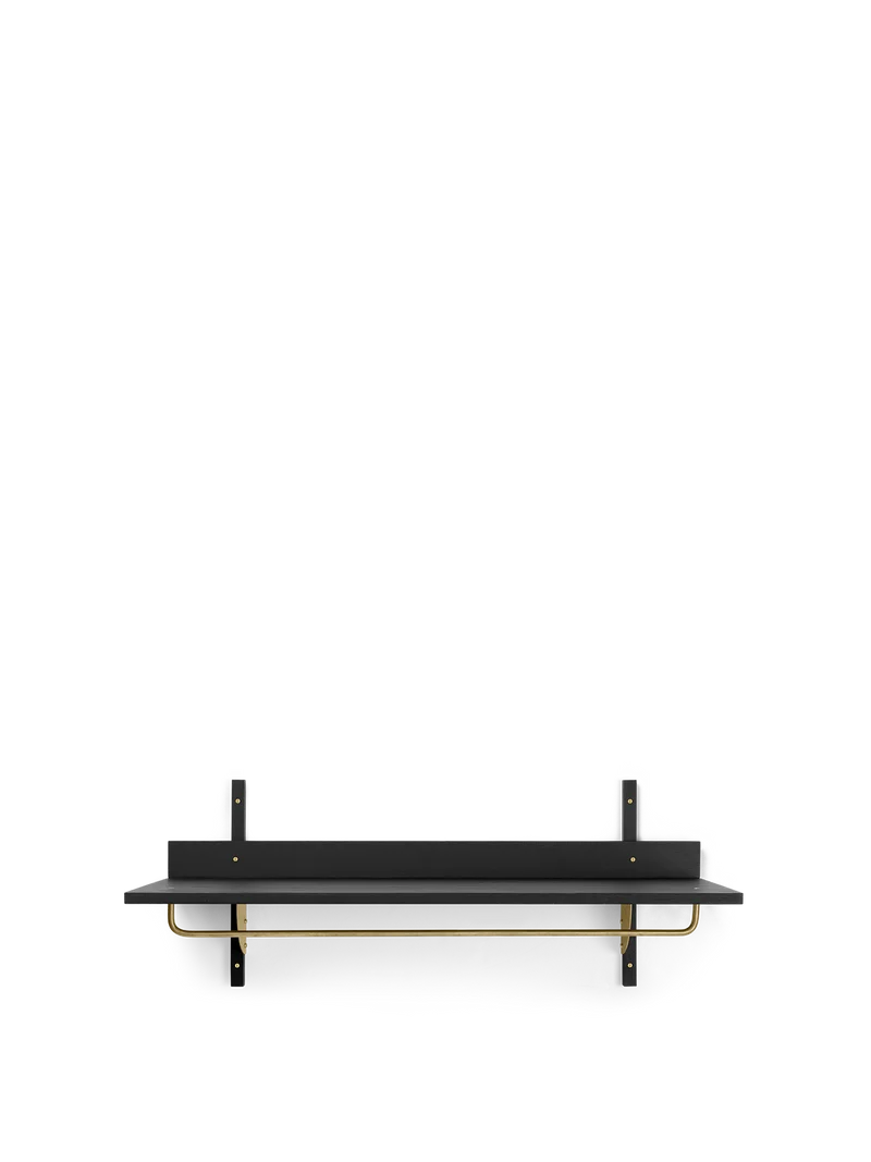 Sector Rack Shelf - Black Ash/Brass