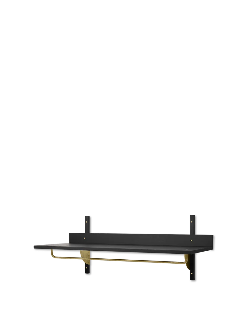 Sector Rack Shelf - Black Ash/Brass