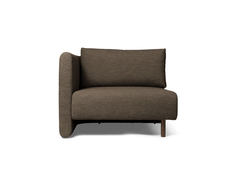 Dase Sofa Armrest Left - Soft Bouclé - Dark Brown
