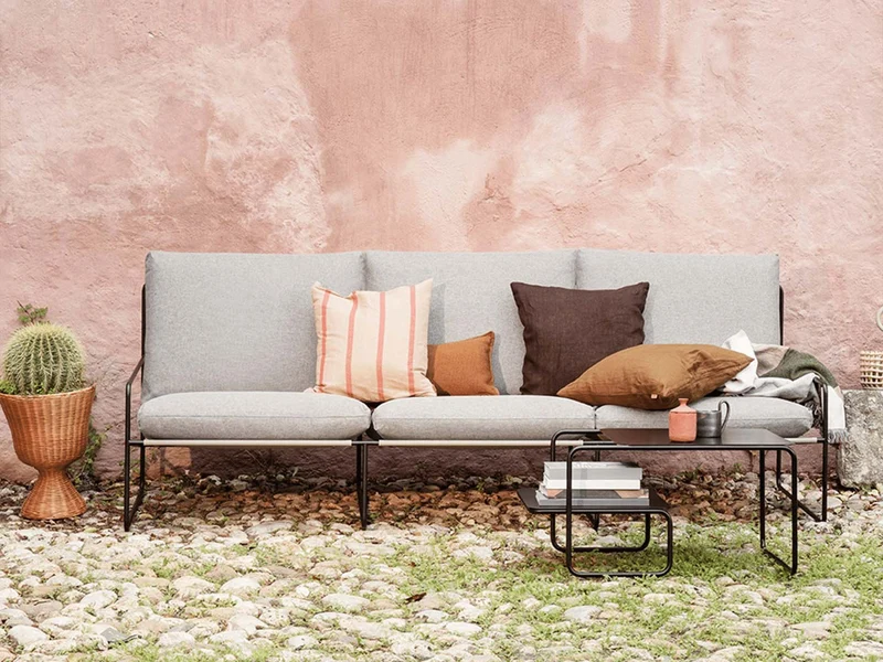 Desert 3-seater - Black - Dolce - Dark Sand