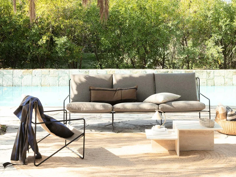 Desert 3-seater - Black - Dolce - Dark Sand