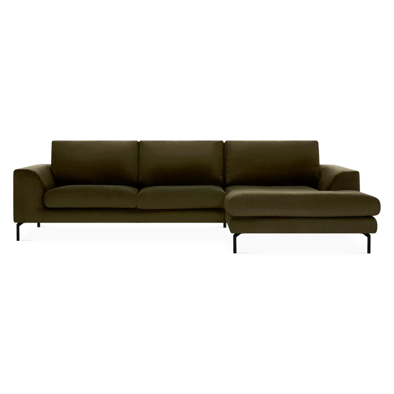Jazz - Velvet-Upholstered Sectional Sofa by Furninova